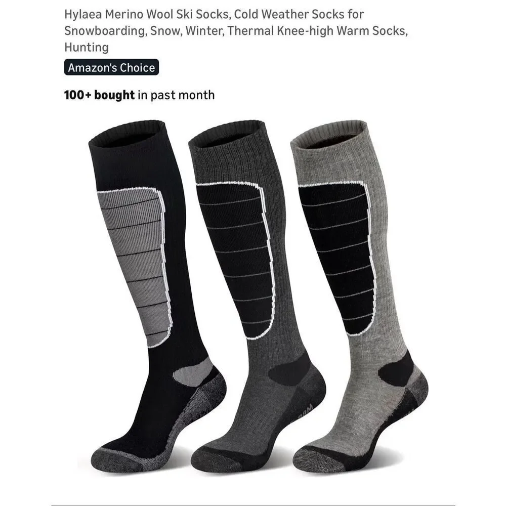 Hylaea NEW size XL 3 pairs of Merino wool socks  (men’s 10-13)